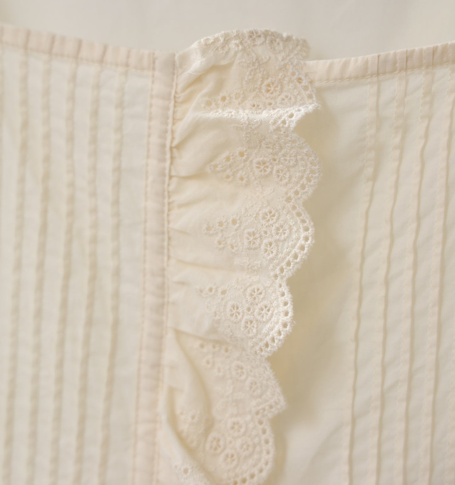 pin tuck lace vest