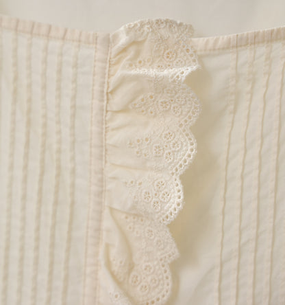 pin tuck lace vest