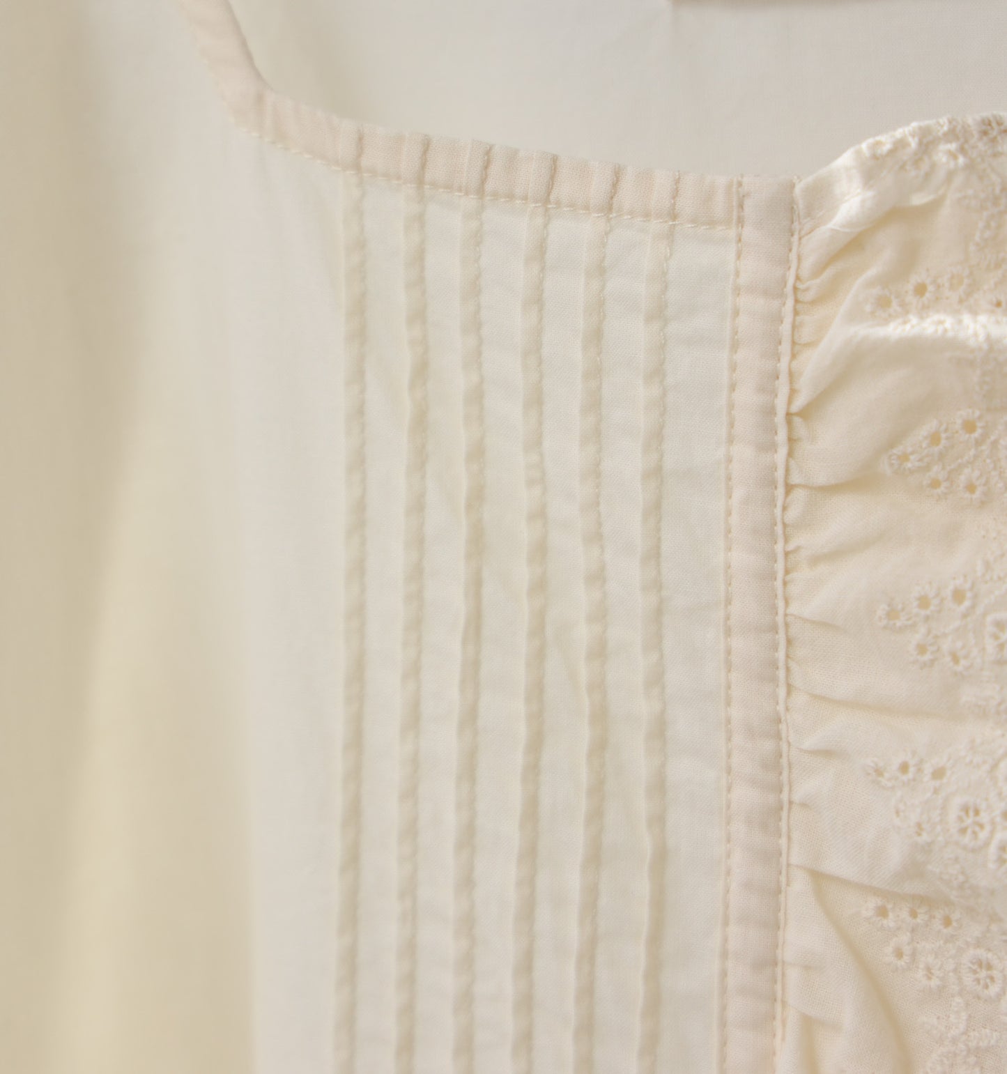 pin tuck lace vest