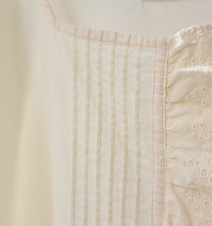 pin tuck lace vest