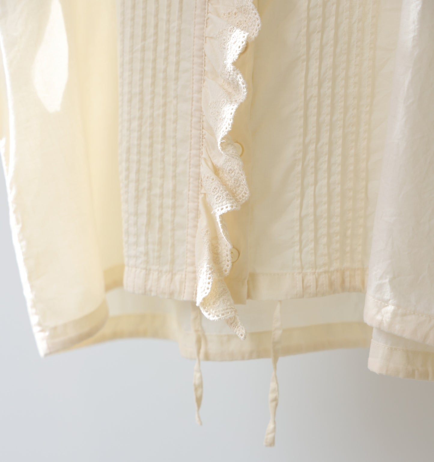 pin tuck lace vest