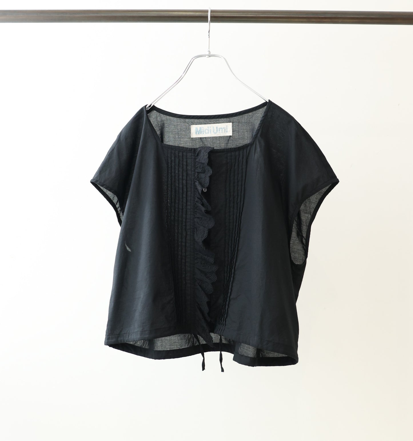 pin tuck lace vest