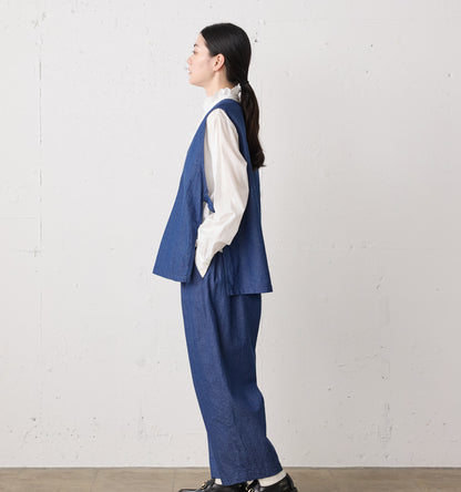denim side strap vest