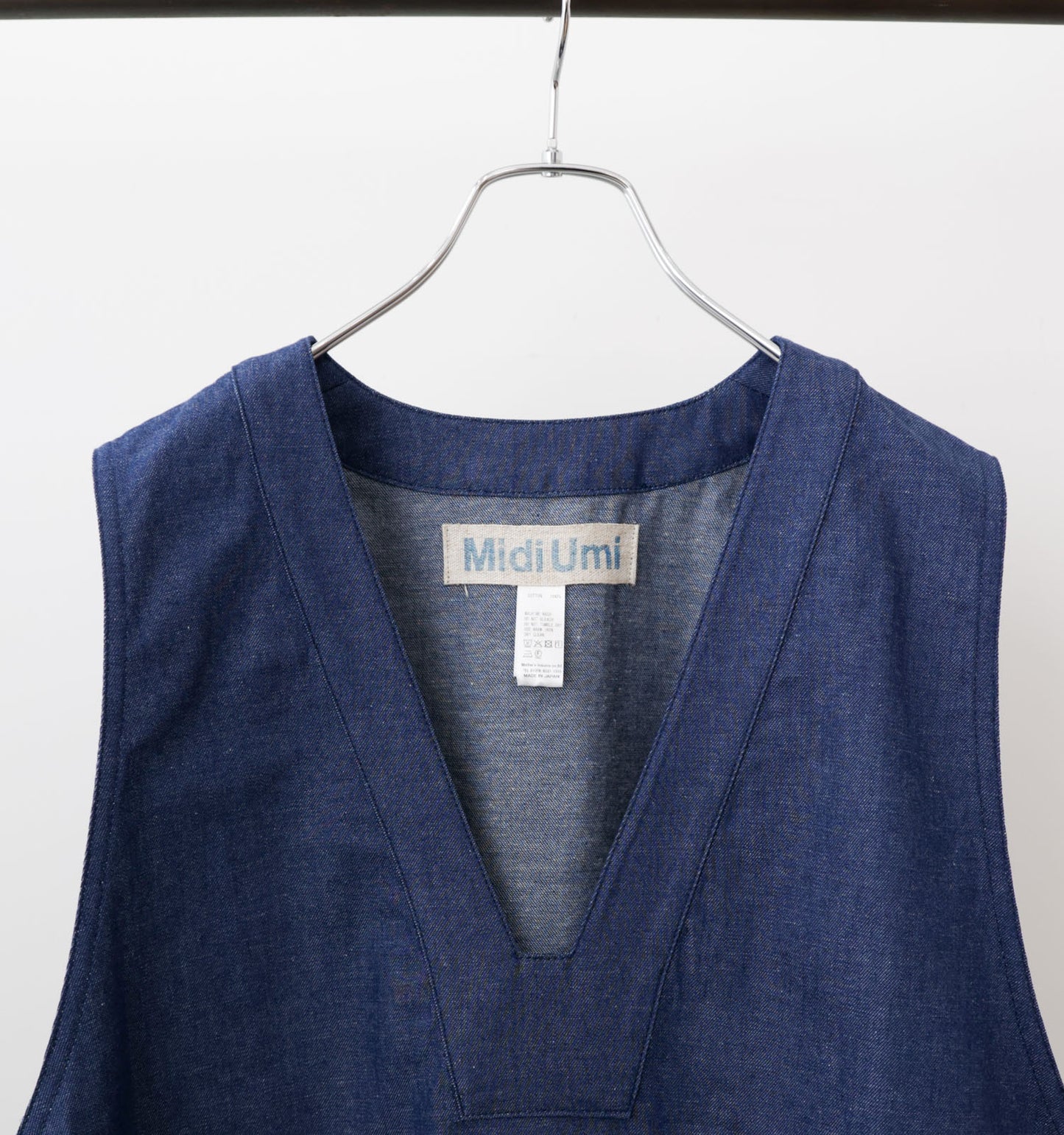 denim side strap vest