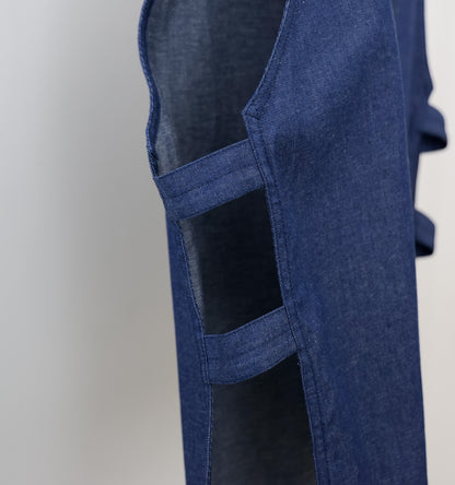 denim side strap vest