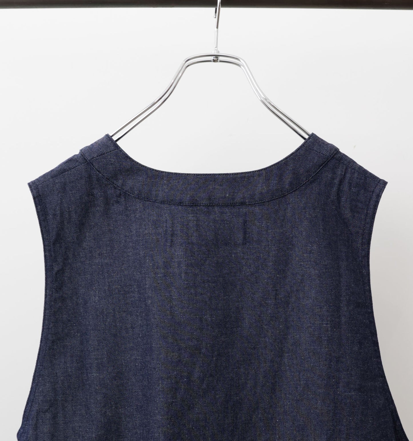 denim side strap vest