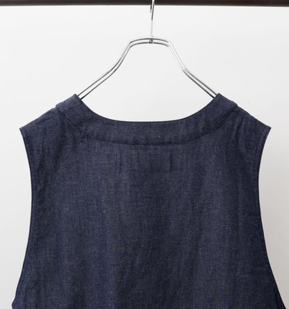 denim side strap vest