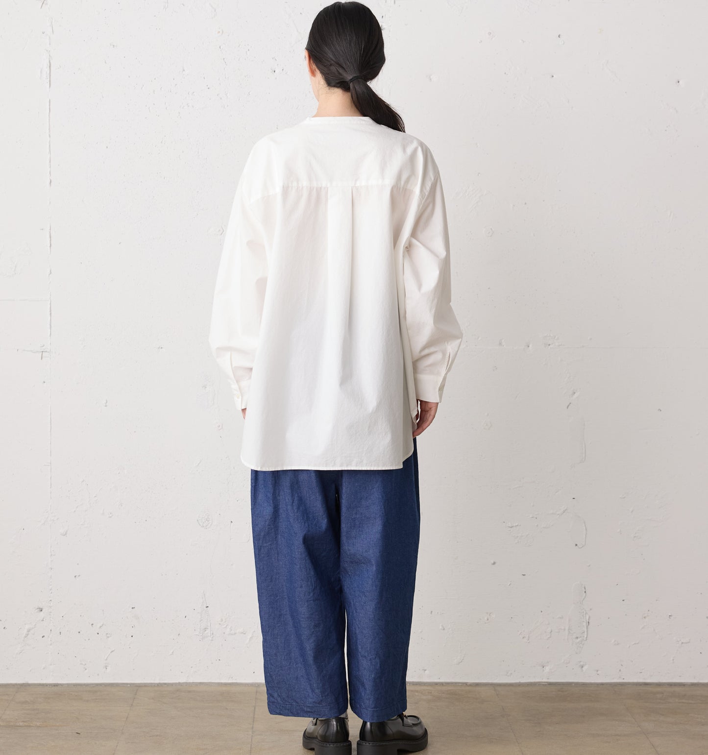 stand collar big shirt