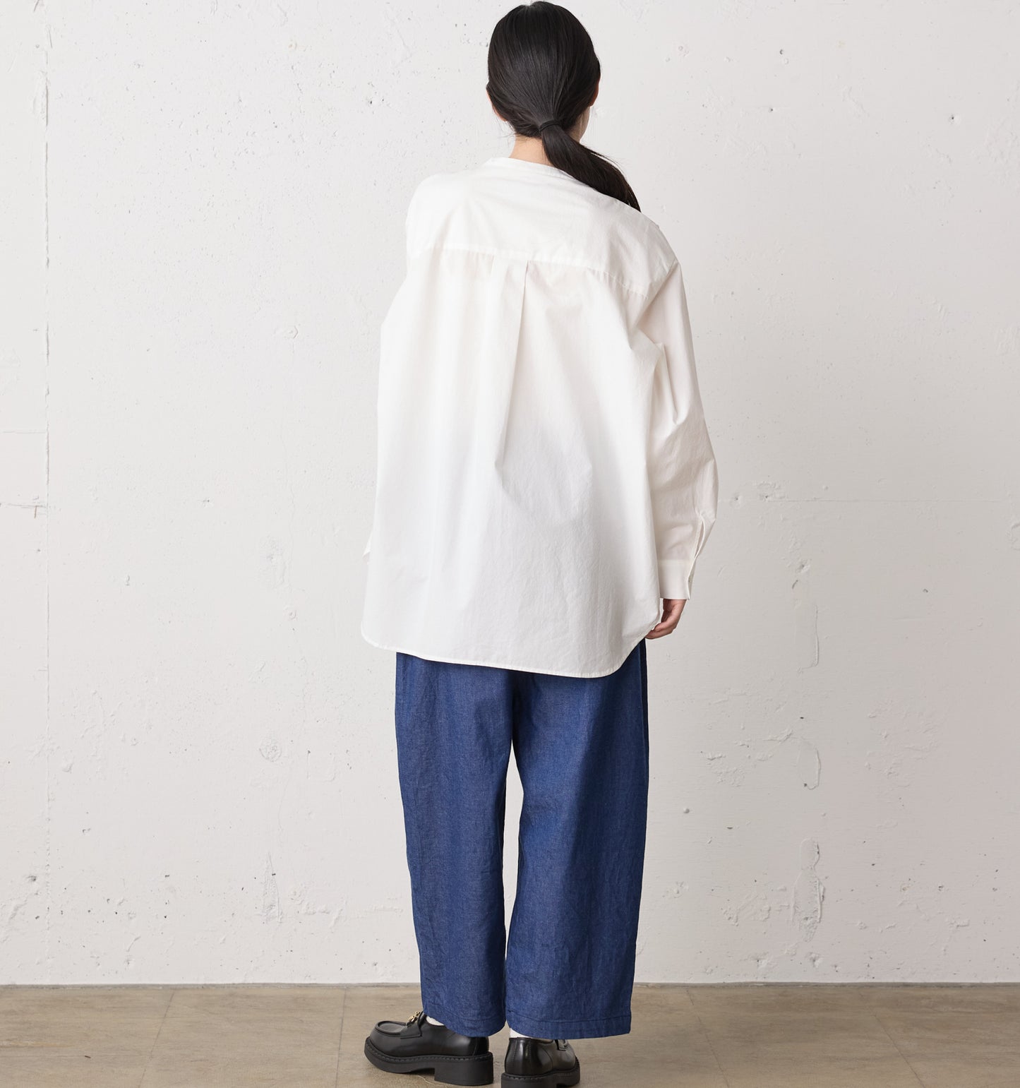 stand collar big shirt