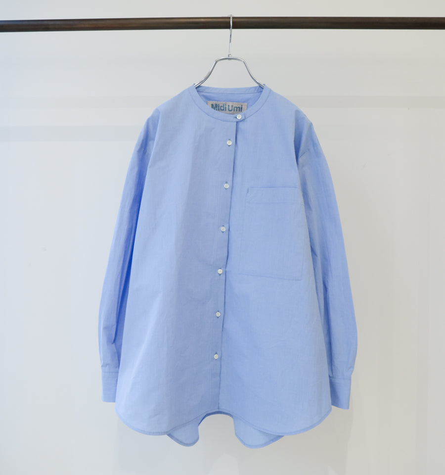 stand collar big shirt