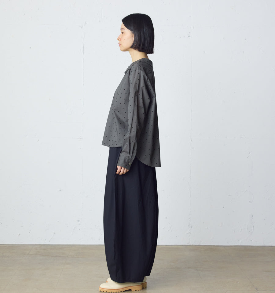 flat collar dots shirt