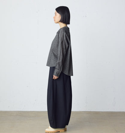 flat collar dots shirt