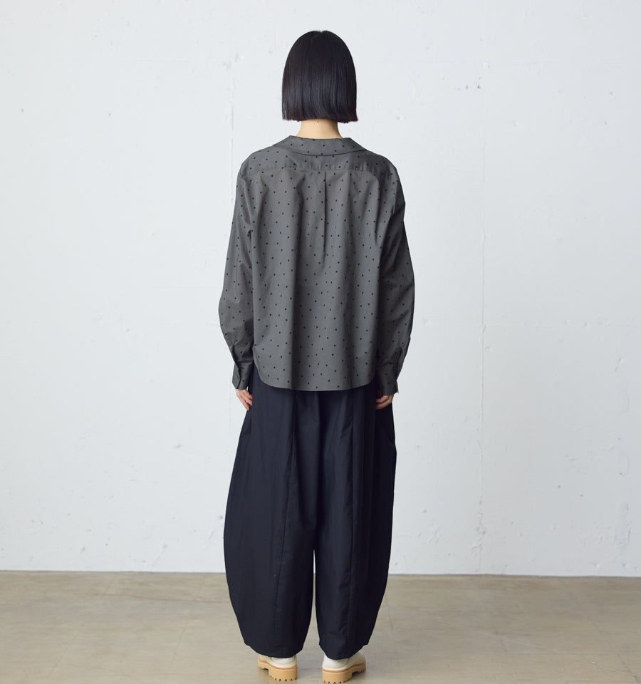 flat collar dots shirt