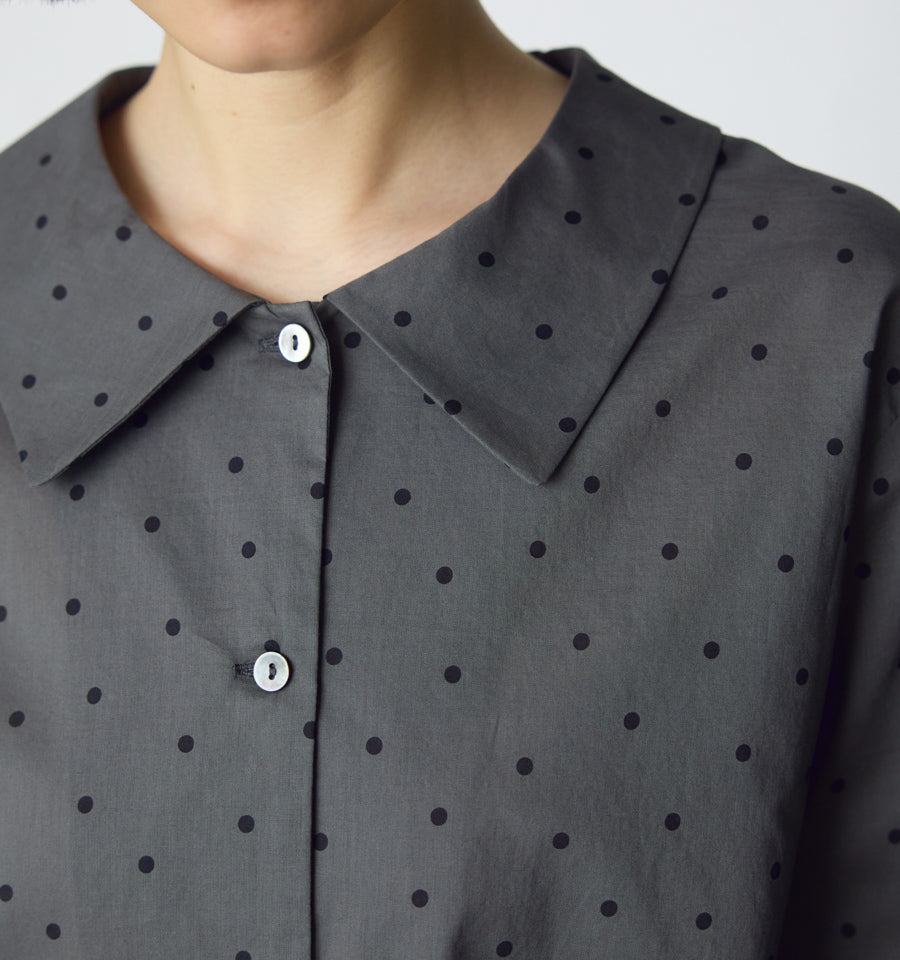 flat collar dots shirt