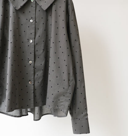 flat collar dots shirt