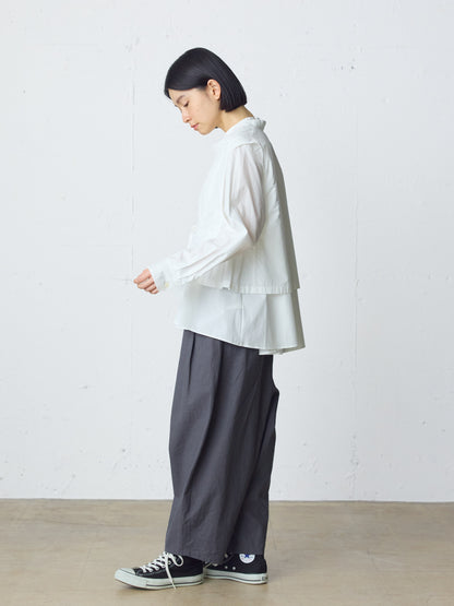 lace side tuck vest