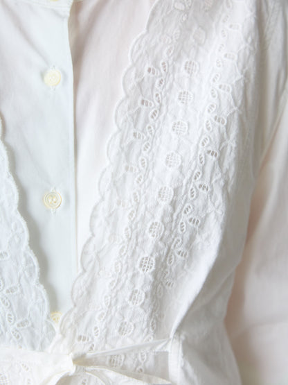 lace side tuck vest