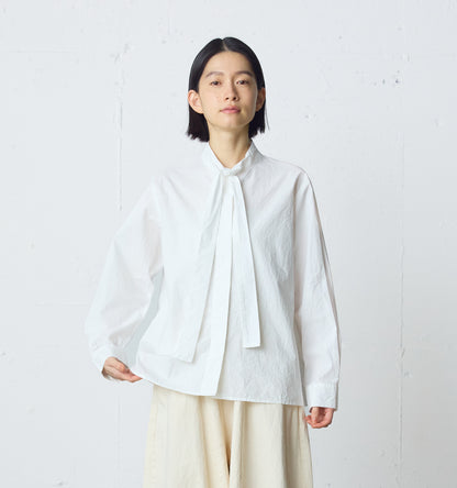 tie-neck shirt
