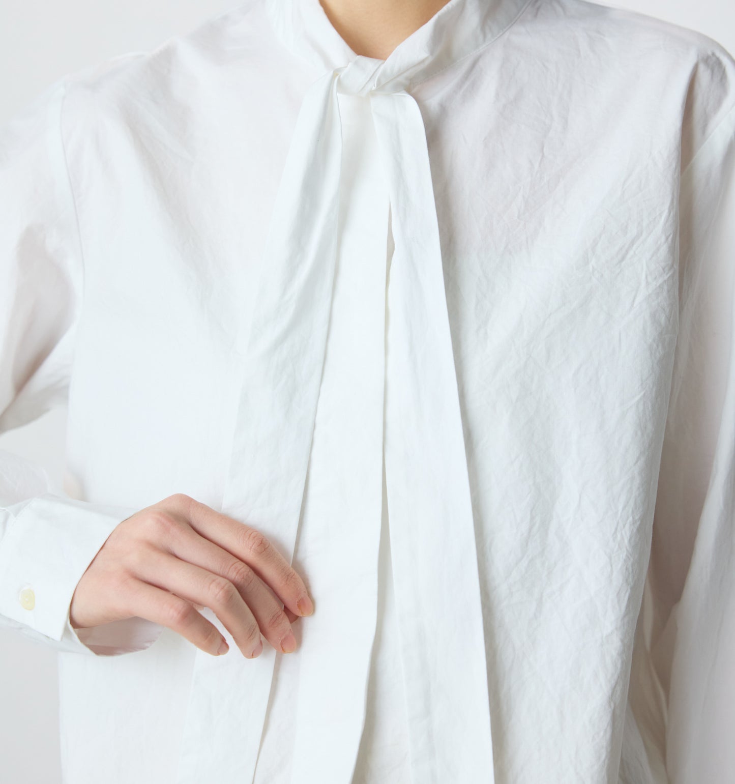tie-neck shirt