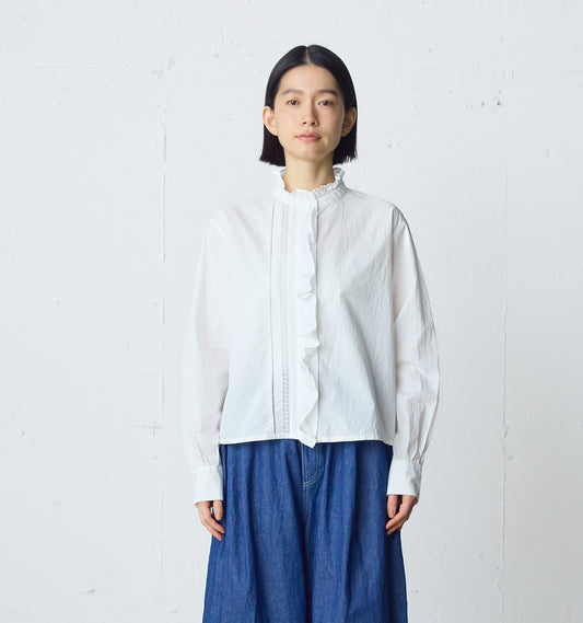 front frill lace shirt