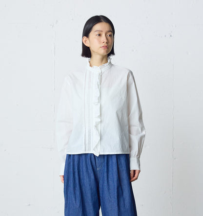 front frill lace shirt