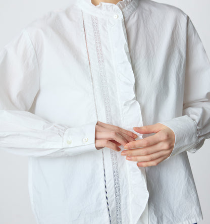 front frill lace shirt