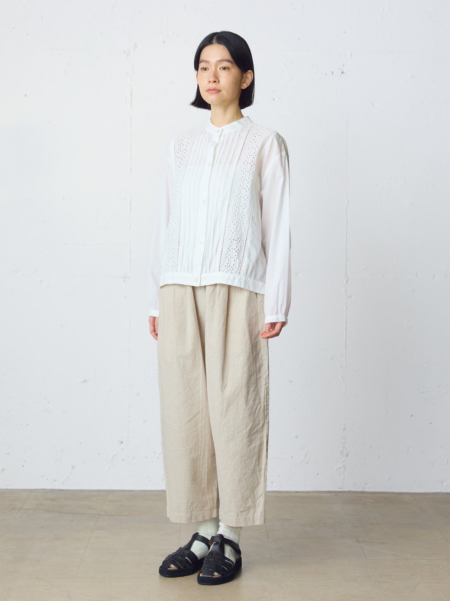 lace blouson shirt