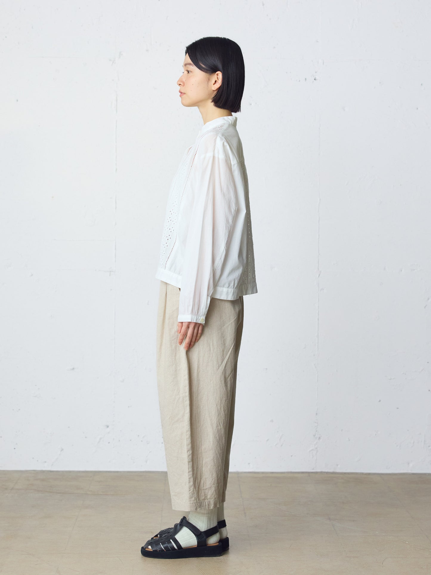 lace blouson shirt