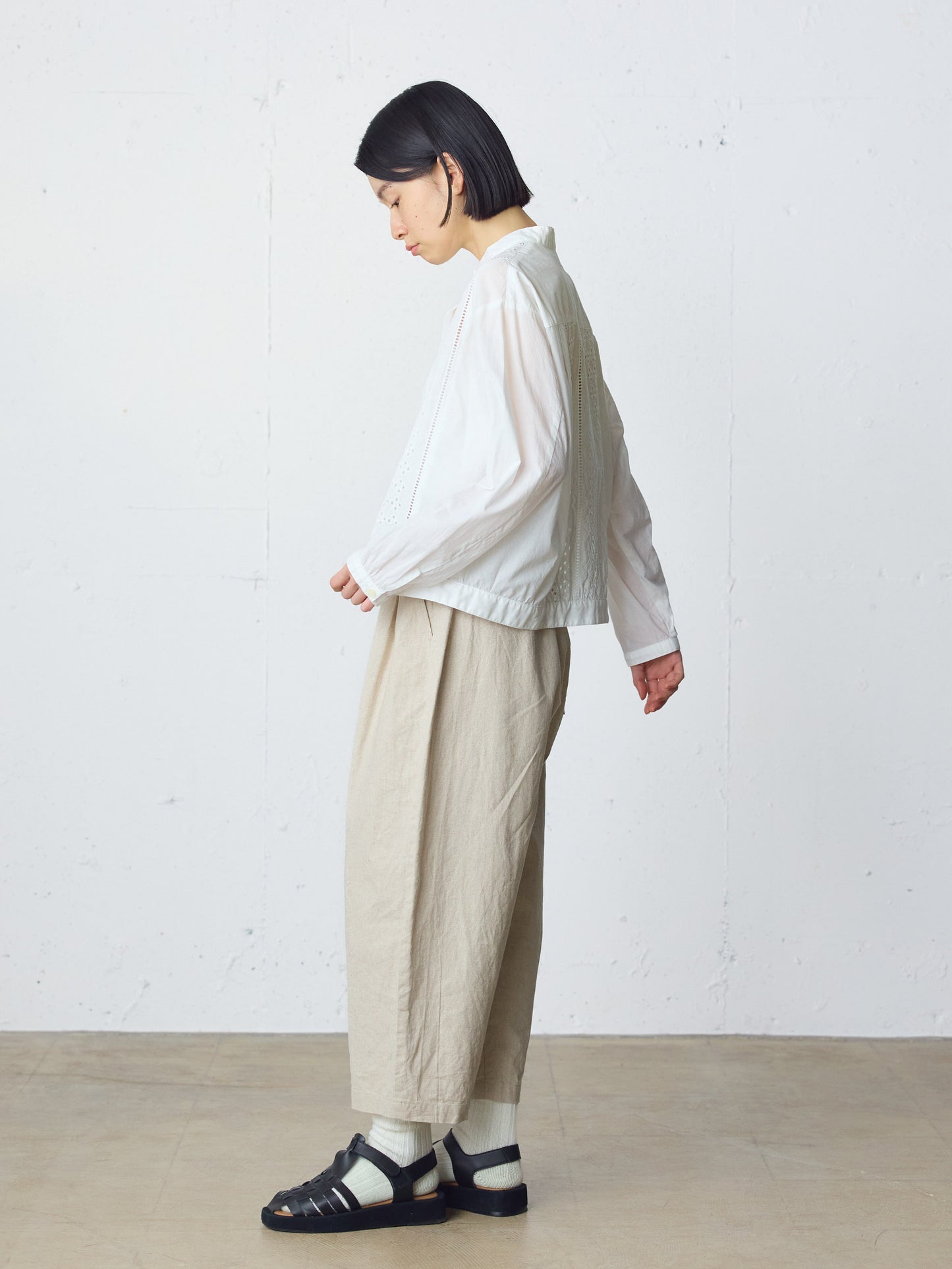 lace blouson shirt