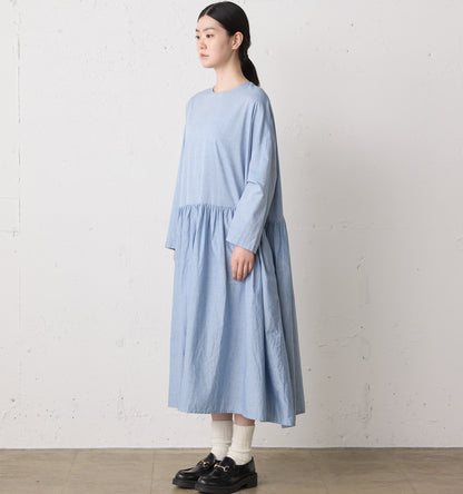 chambray gather onepiece