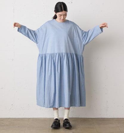 chambray gather onepiece