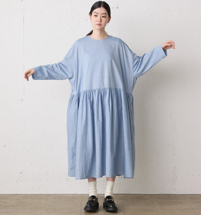 chambray gather onepiece