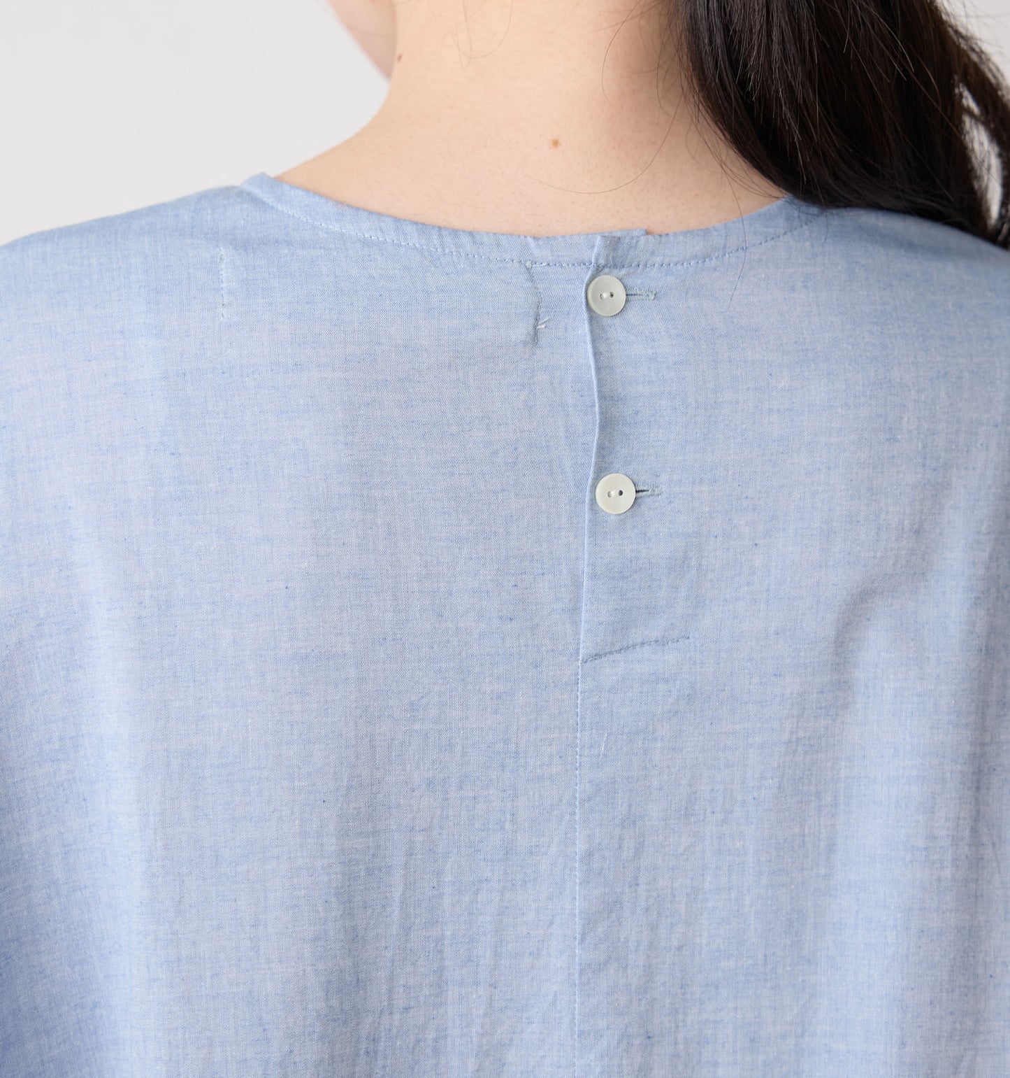 chambray gather onepiece