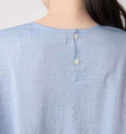 chambray gather onepiece