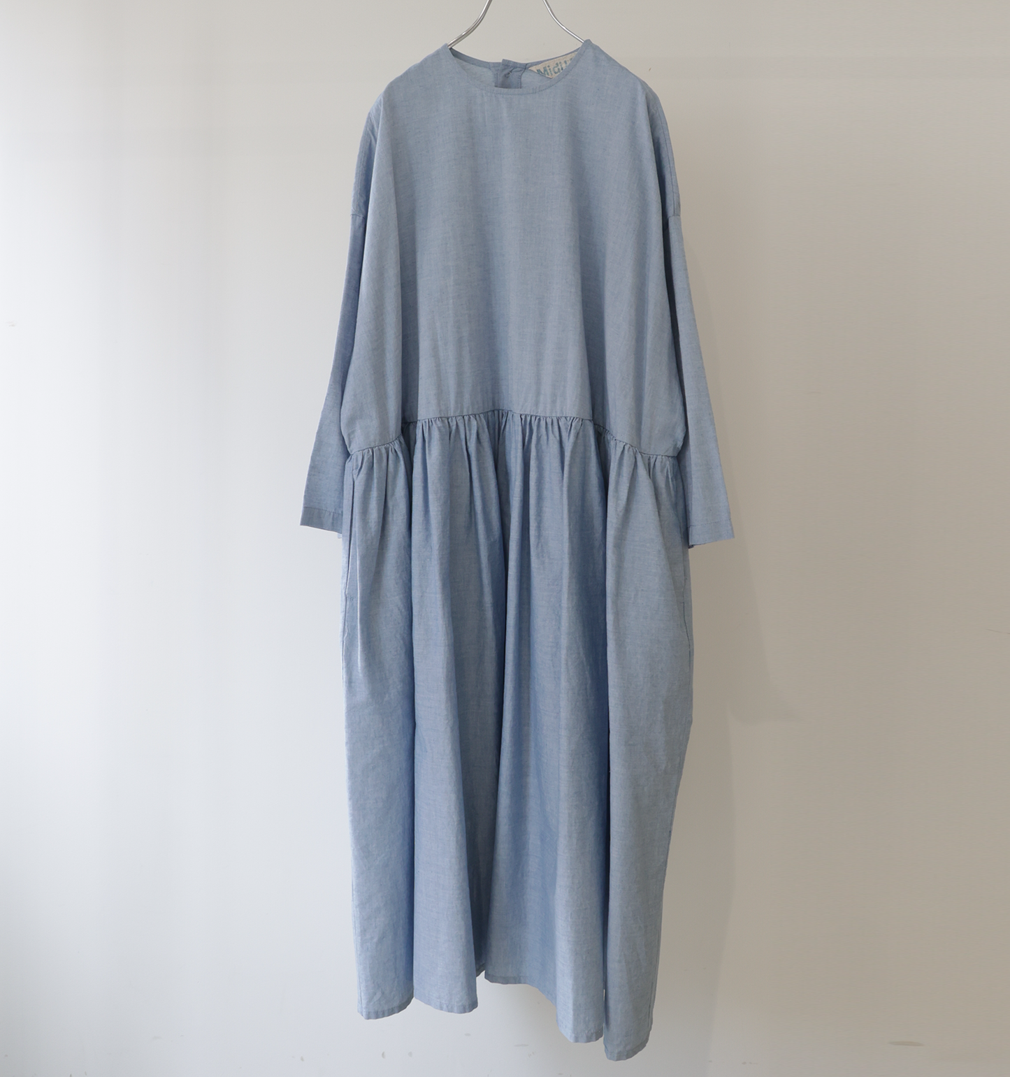 chambray gather onepiece