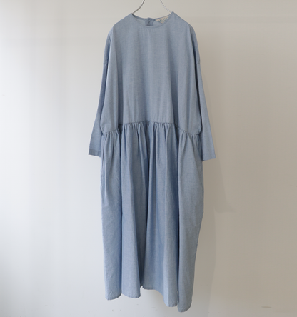 chambray gather onepiece