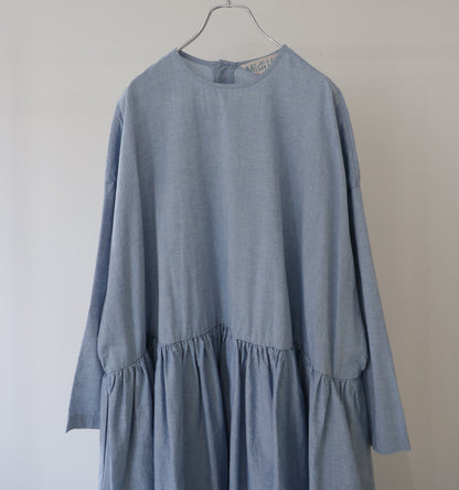 chambray gather onepiece