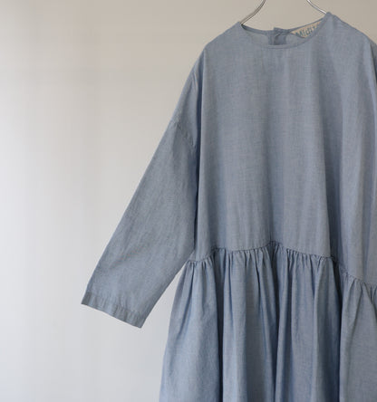 chambray gather onepiece
