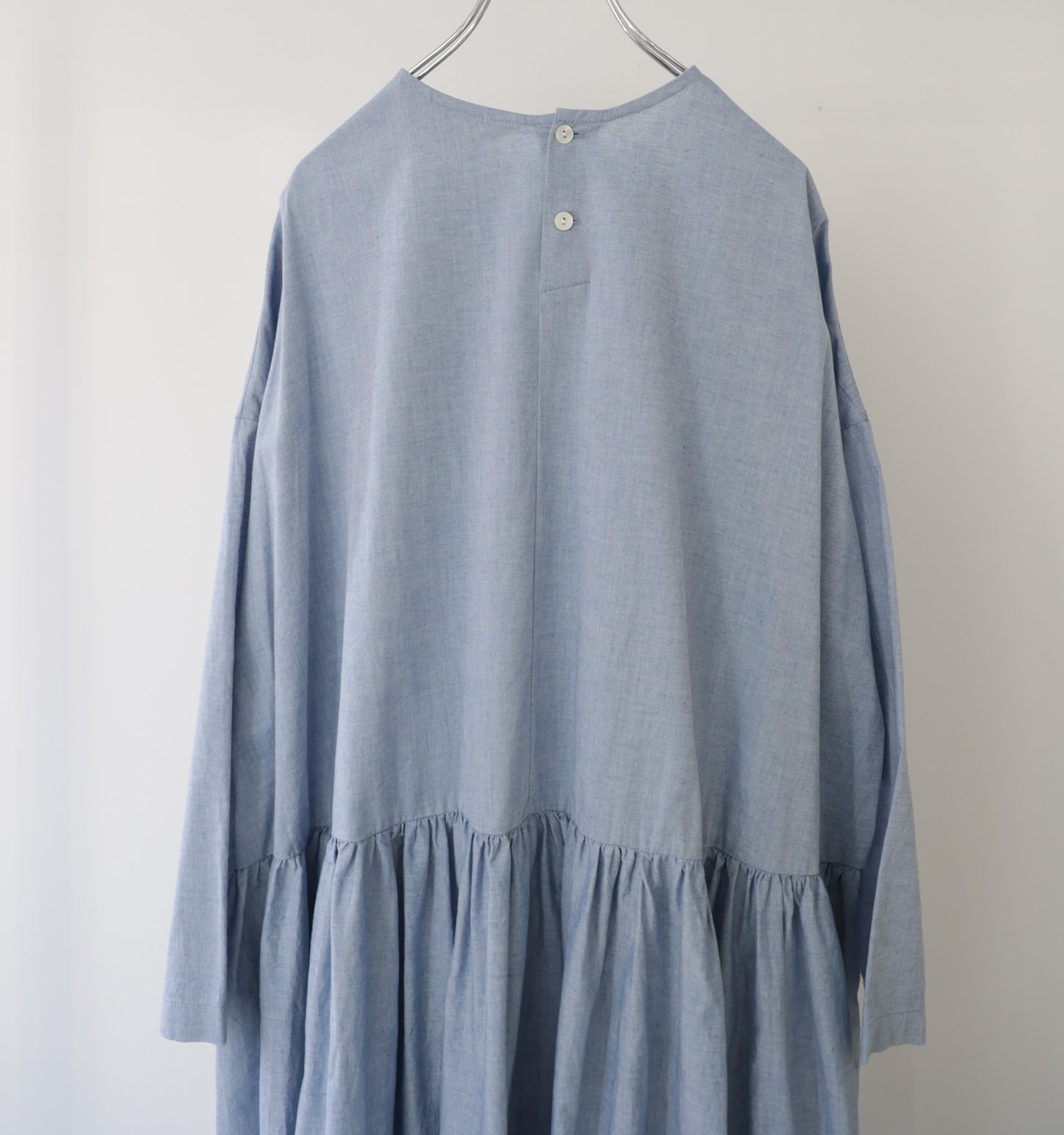 chambray gather onepiece