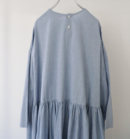 chambray gather onepiece