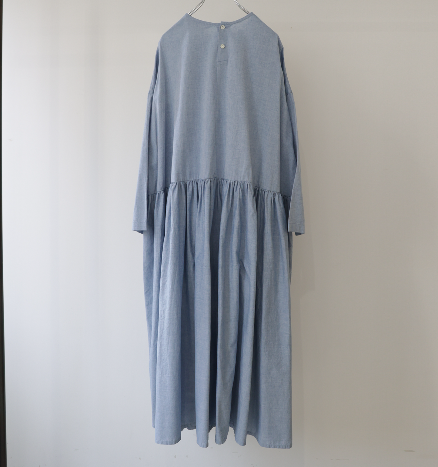 chambray gather onepiece