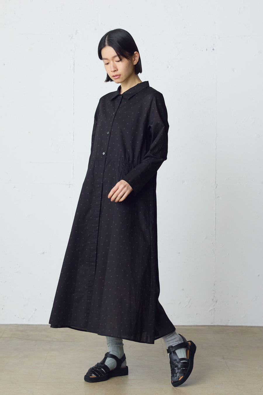 waist switching dots one-piece