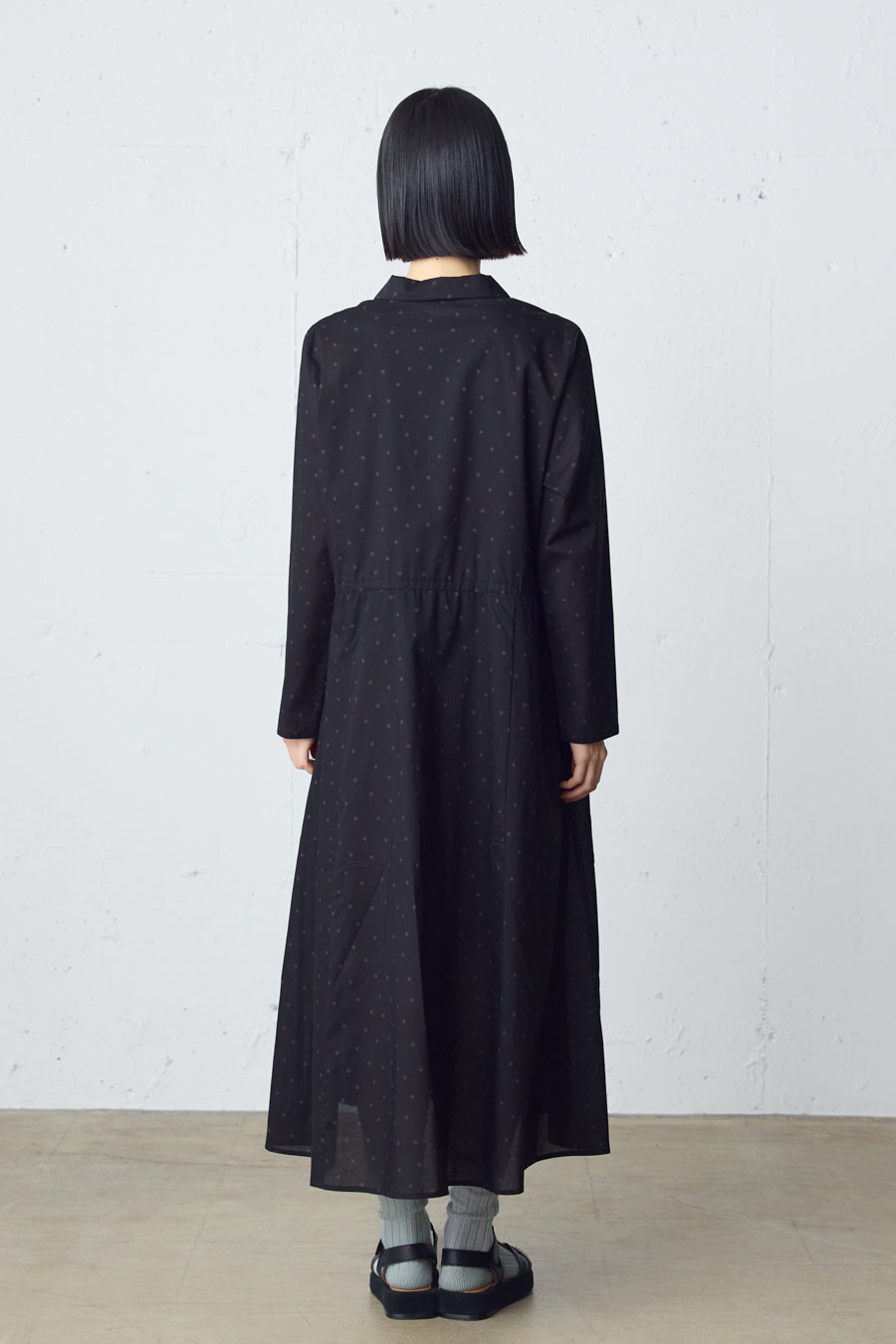 waist switching dots one-piece