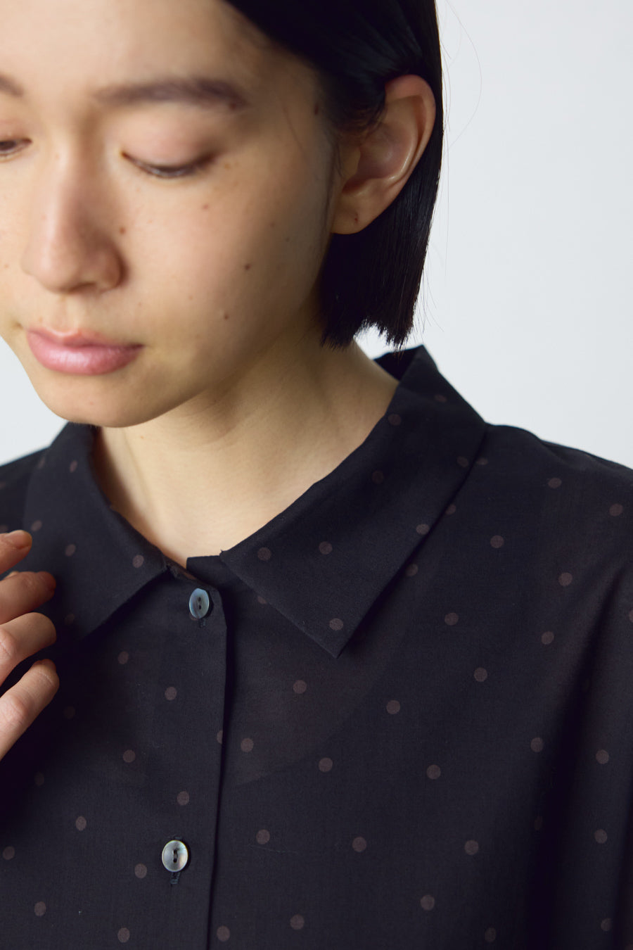 waist switching dots one-piece