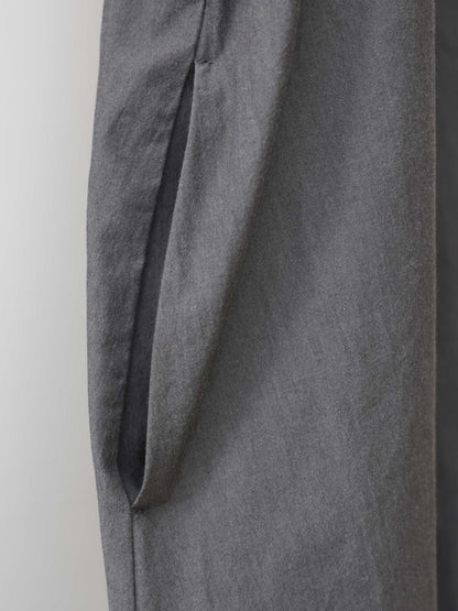 V neck long gilet one-piece