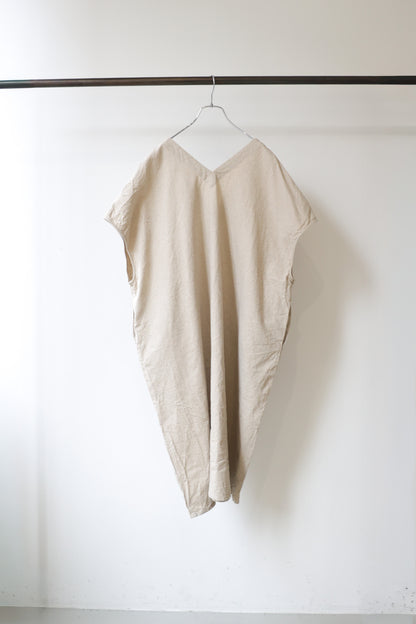 cotton linen wide one-piece