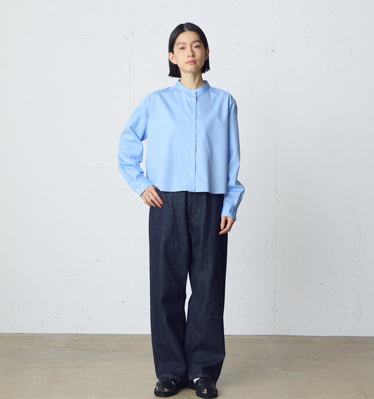 high waist straight denim