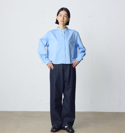 high waist straight denim