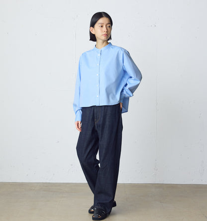 high waist straight denim
