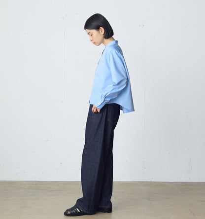 high waist straight denim